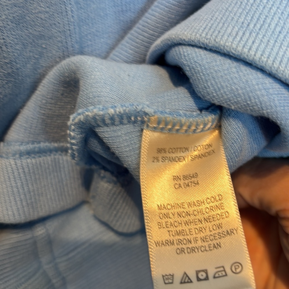 Tommy Bahama Full Zip Light Blue Cotton Sweater - Picture 6 of 7